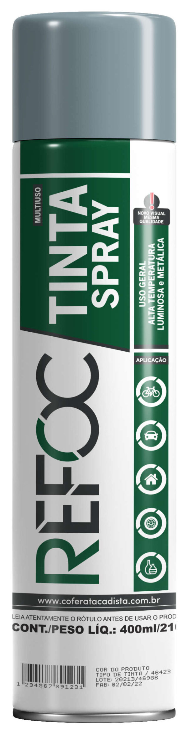 TINTA SPRAY ALTA TEMPERATURA 400ML - 210G - Imagem 2