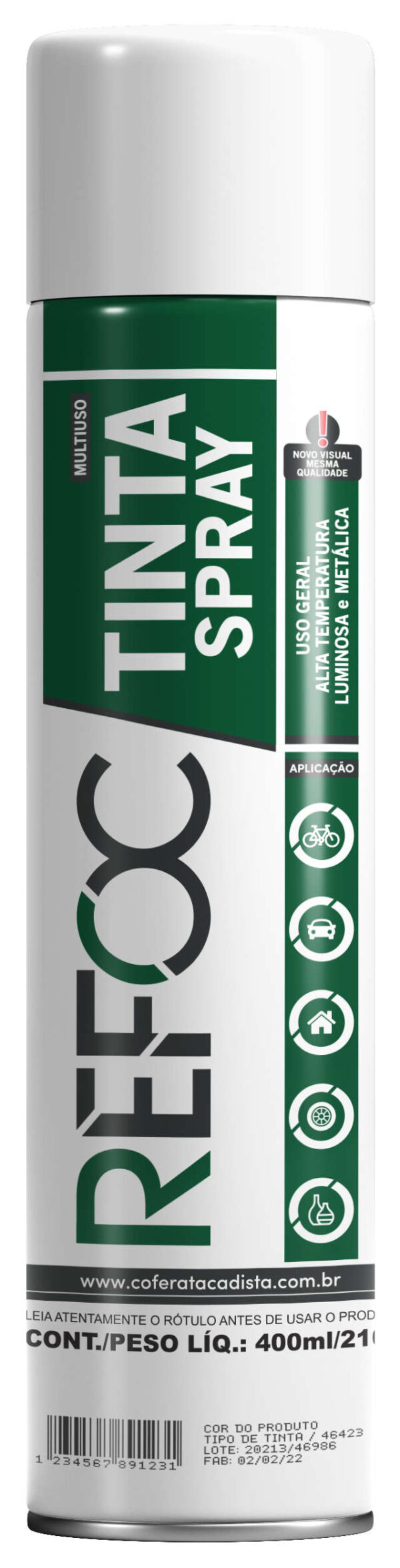 TINTA SPRAY ALTA TEMPERATURA 400ML - 210G - Imagem 4