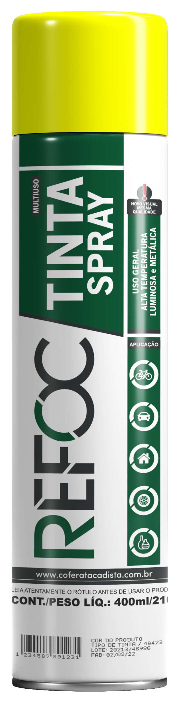TINTA SPRAY LUMINOSA 400ML - 210G - Imagem 2