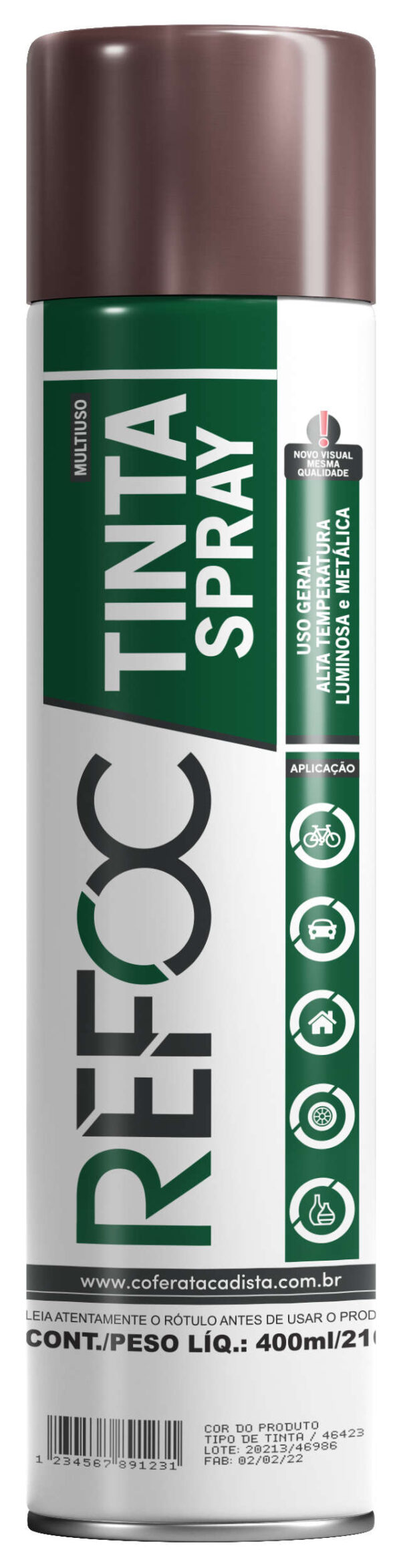 TINTA SPRAY METÁLICA 400ML - 210G - Imagem 9
