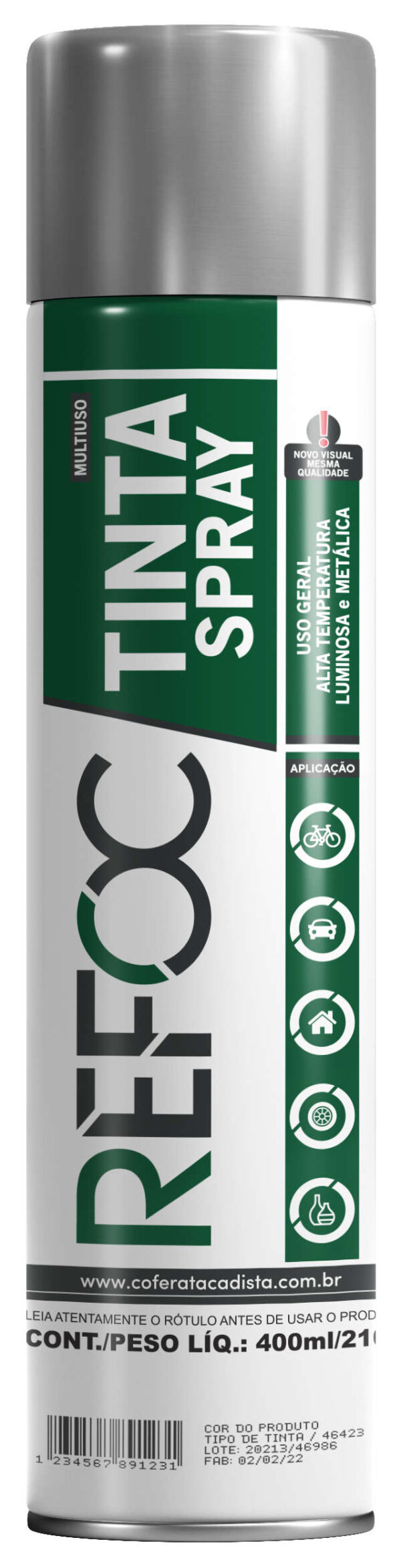 TINTA SPRAY METÁLICA 400ML - 210G - Imagem 8