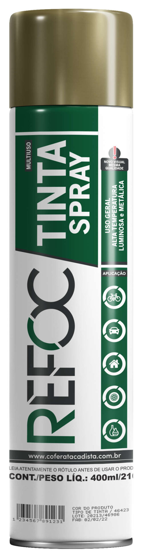 TINTA SPRAY METÁLICA 400ML - 210G - Imagem 7