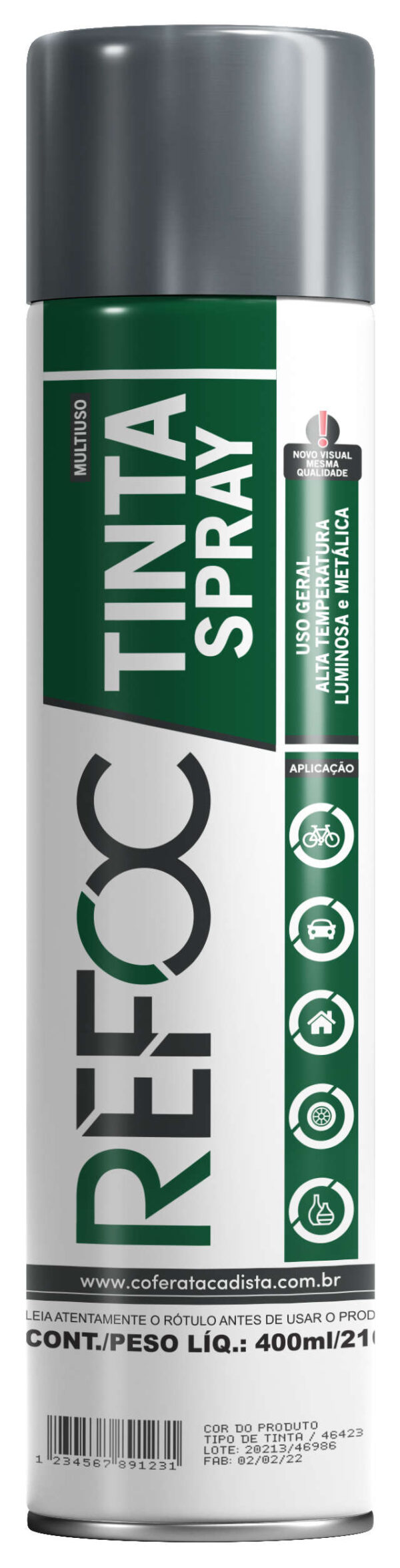 TINTA SPRAY METÁLICA 400ML - 210G - Imagem 6