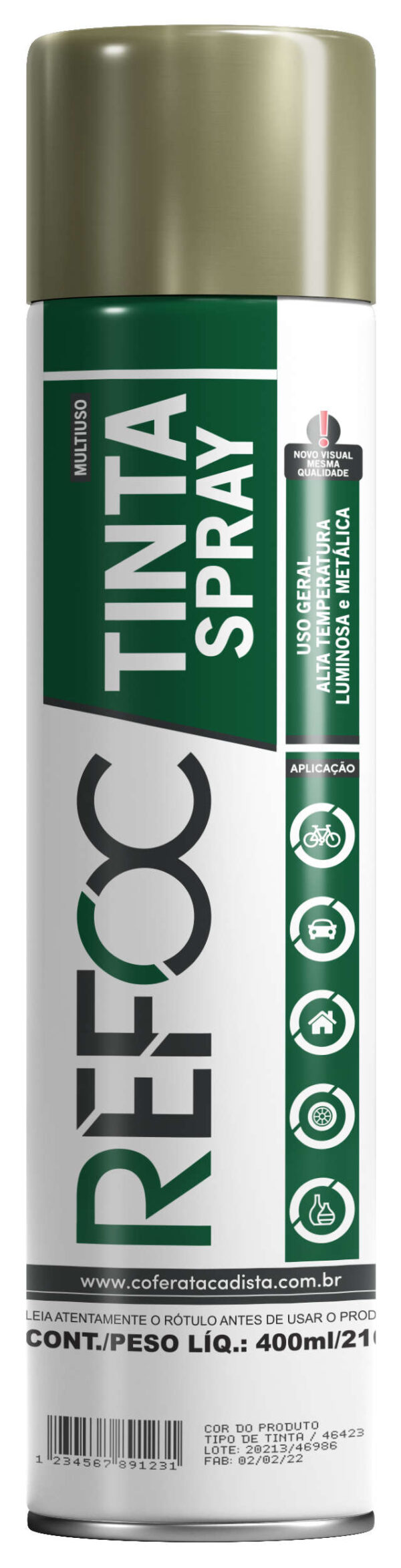 TINTA SPRAY METÁLICA 400ML - 210G - Imagem 5