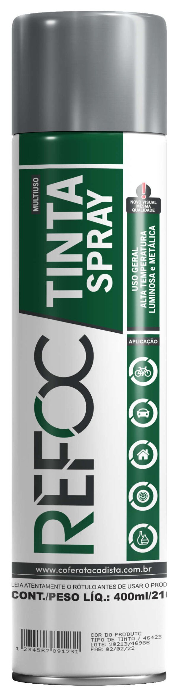 TINTA SPRAY METÁLICA 400ML - 210G - Imagem 4