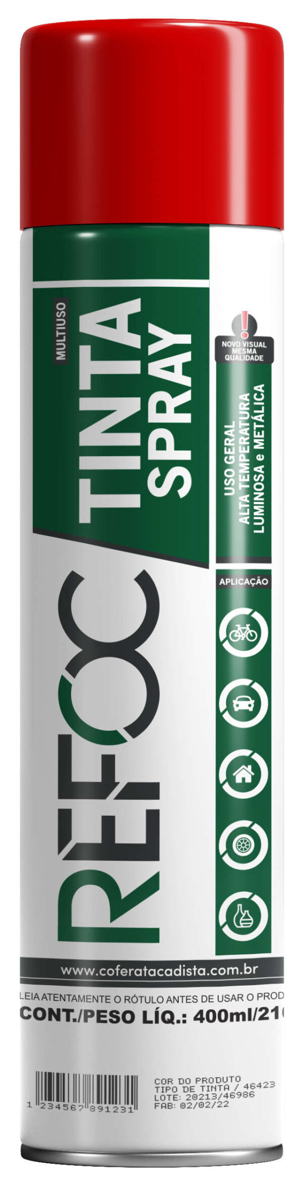 TINTA SPRAY ALTA TEMPERATURA 400ML - 210G - Imagem 5